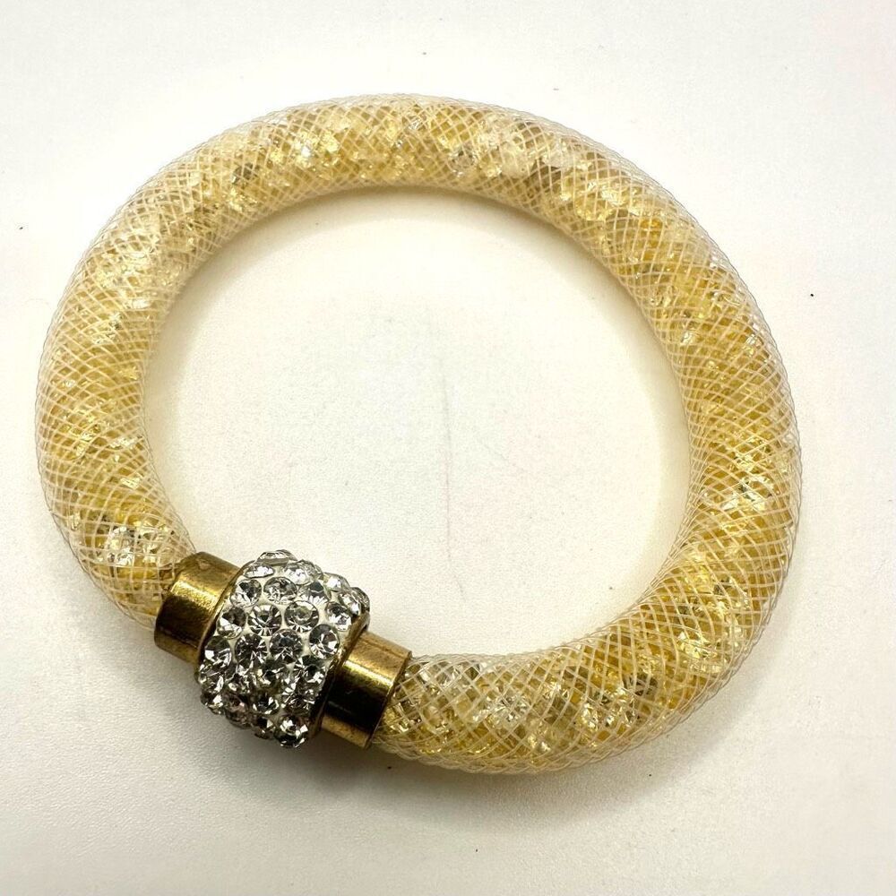 Crystal mesh rhinestone bracelet